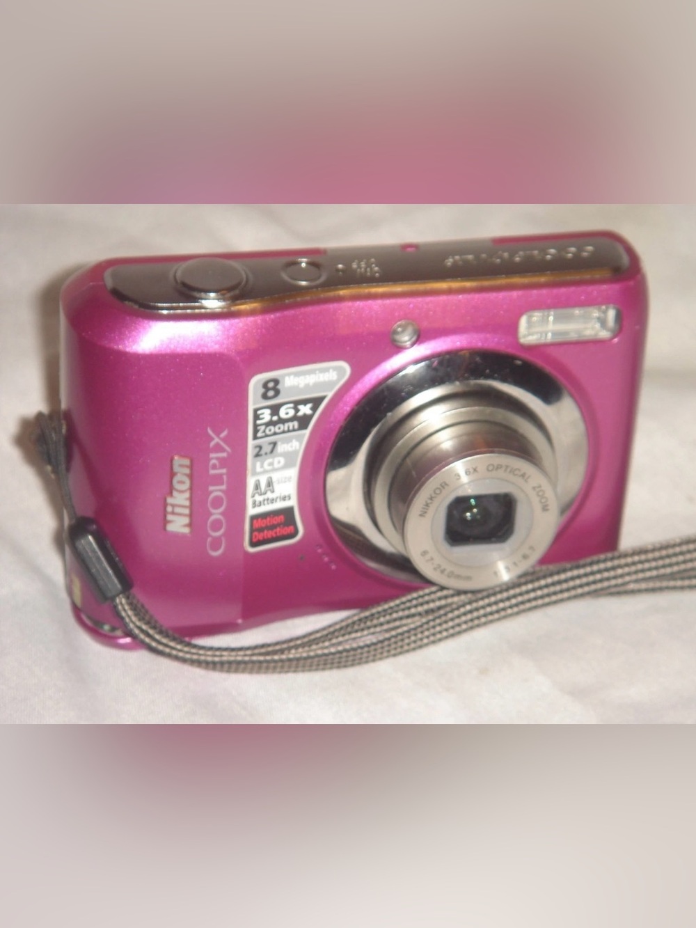 Nikon COOLPIX Pink Compact Digital Camera with Silver Lens